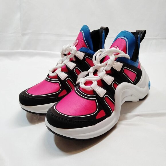 Louis Vuitton Sneakers Women Hot Pink Nylon 420-071425 - Picture 1 of 9
